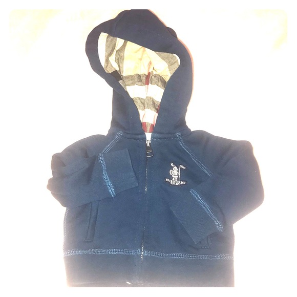 baby blue burberry hoodie